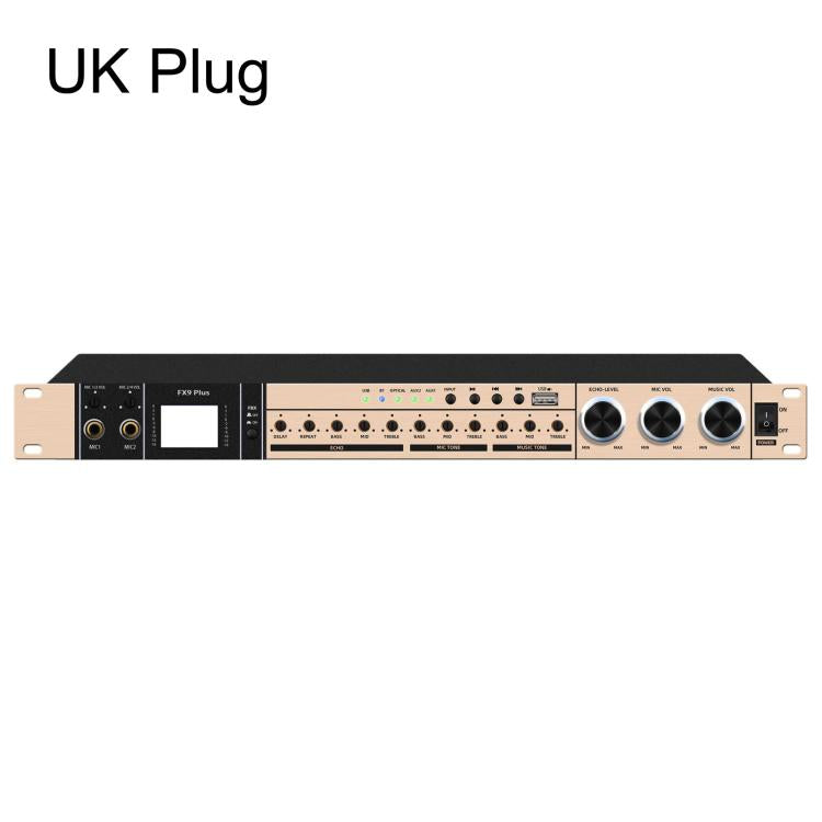 FX9plus Digital Karaoke Pre-Amplifier With Bluetooth USB DSP Reverb Effect Processor, EU Plug, US Plug, UK Plug