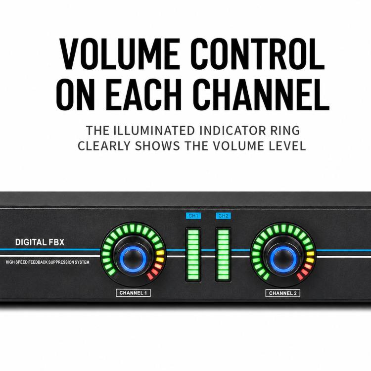 DSP Digital Feedback Suppressor Professional Anti-Howling Processor For Microphones, FBX220, FBX440