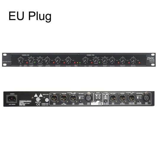 234XL Audio Crossover 2/3/4-Way Stereo Mono Rackmount Active Divider For Speaker System, EU Plug, US Plug, UK Plug