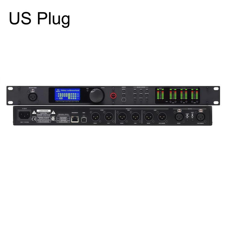 PA2 Digital Audio Processor Speaker Management System 2 Input 6 Output Crossover DSP, EU Plug, US Plug, UK Plug