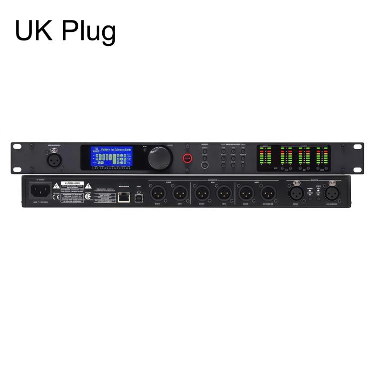 PA2 Digital Audio Processor Speaker Management System 2 Input 6 Output Crossover DSP, EU Plug, US Plug, UK Plug