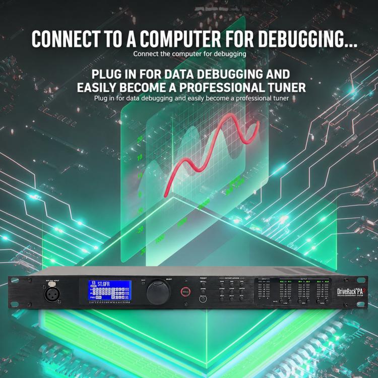 PA2 Digital Audio Processor Speaker Management System 2 Input 6 Output Crossover DSP, EU Plug, US Plug, UK Plug
