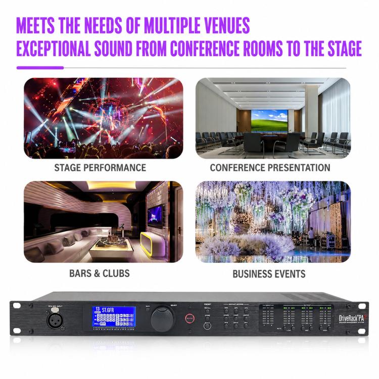 PA2 Digital Audio Processor Speaker Management System 2 Input 6 Output Crossover DSP, EU Plug, US Plug, UK Plug