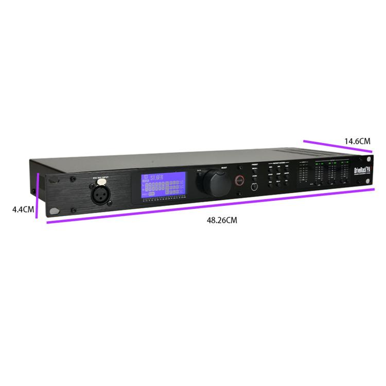 PA2 Digital Audio Processor Speaker Management System 2 Input 6 Output Crossover DSP, EU Plug, US Plug, UK Plug