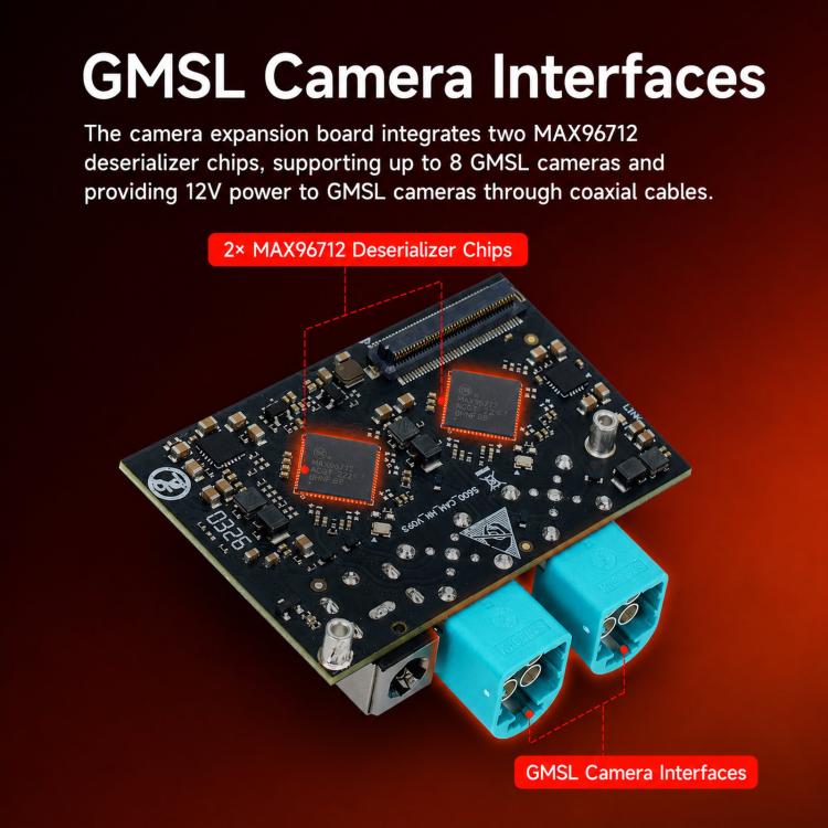 Yahboom D-Robotics RDK S600 GMSL Camera Expansion Board, RDK S600