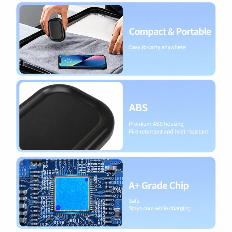 A02 3W Type-C Wireless Charger For Apple / Huawei / OPPO / Samsung Bluetooth Earphones