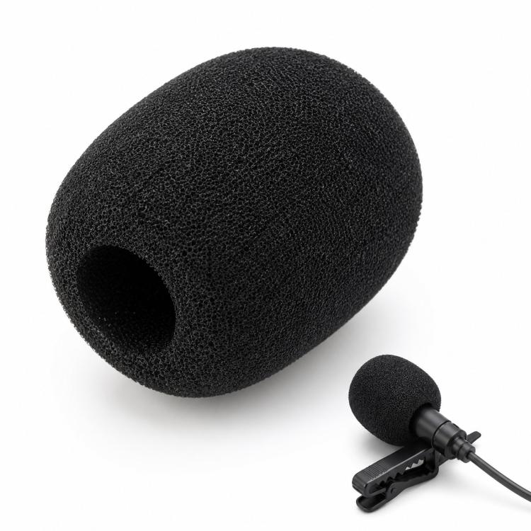 Microphone Foam Cover Universal Headset Lapel Lavalier Mic Windscreen Sponge Pop Filter, 25x20x6mm, 30x23x8mm, 31x25x10mm, 36x23x12mm, 45x35x15mm