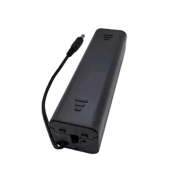 8 AA Battery Holder with ON/OFF Switch 12V Portable Double A Battery Case with 5.5mm x 2.1mm DC Male Plug, 8 AA 12V Square