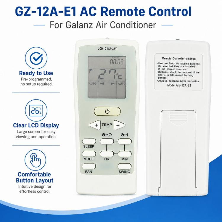 For Galanz GZ-12A-E1 Air Conditioner Replacement AC Remote Control