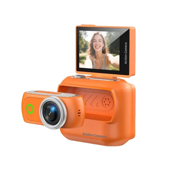 1080P Mini Thumb Action Camera with 2.0-inch Flip Screen Magnetic Wearable Body Cam & Charging Case LK-018