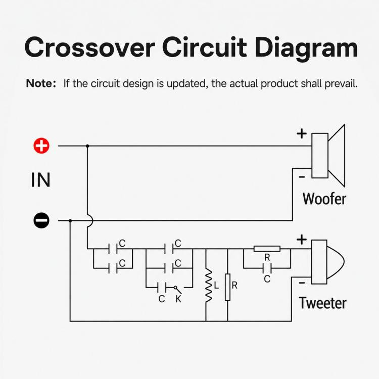 High-Fidelity Speaker 2-Way Crossover Adjustable HIFI Audio Crossover, WEAH-247