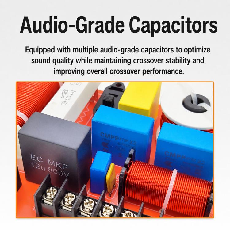 500W 3-Way Speaker Crossover Solder-Free Adjustable Hi-Fi Audio Crossover, WEAH-3008