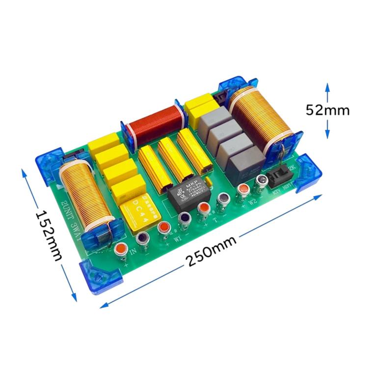 PA-3029 1000W 3-Way Hi-Fi Speaker Crossover KTV Loudspeaker Modification Frequency Divider, 44-Core, 75-Core