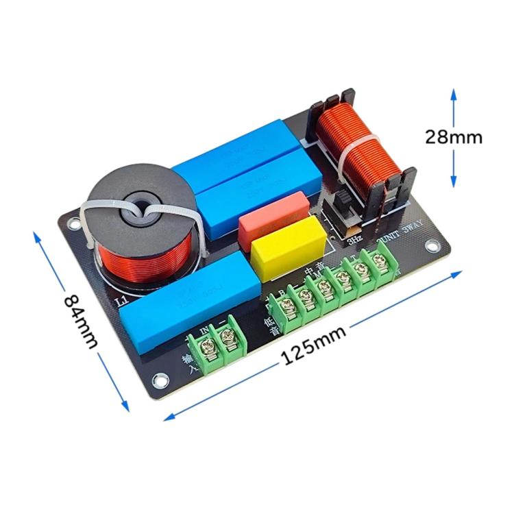 200W Adjustable 3-Way Hi-Fi Speaker Crossover For Home Audio, WEAH-339