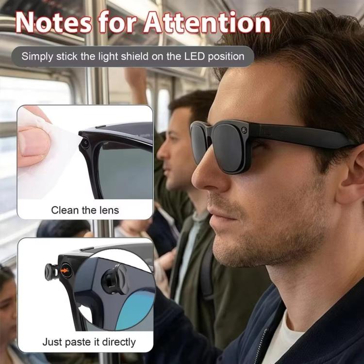 For Meta Ray-Ban Wayfarer / Skyler / Headliner 4pcs /Box Smart Glasses Privacy LED Light Cover Cap