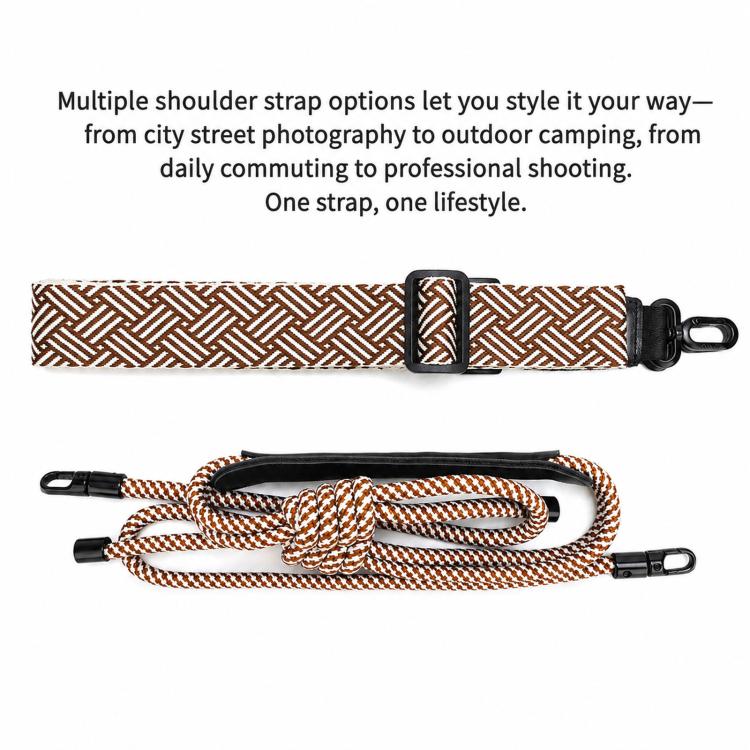 QISEMIAN Drawstring Camera Insert Bag PU Leather Crossbody Case With Dual Straps, XK112 Black, XK112 Brown, XK114 Black, XK114 Brown