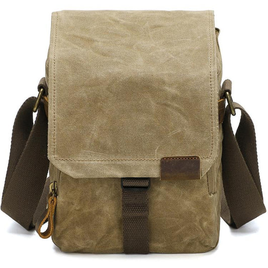 Waxed Canvas Camera Shoulder Bag Waterproof Vintage Messenger Case