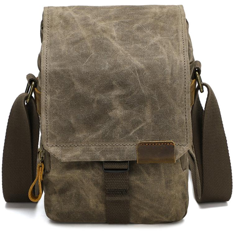Waxed Canvas Camera Shoulder Bag Waterproof Vintage Messenger Case