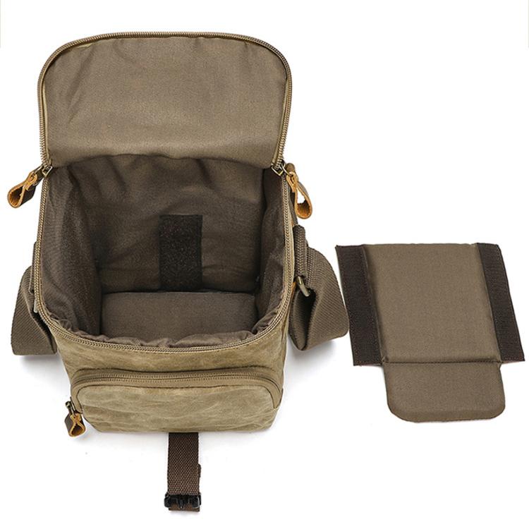Waxed Canvas Camera Shoulder Bag Waterproof Vintage Messenger Case