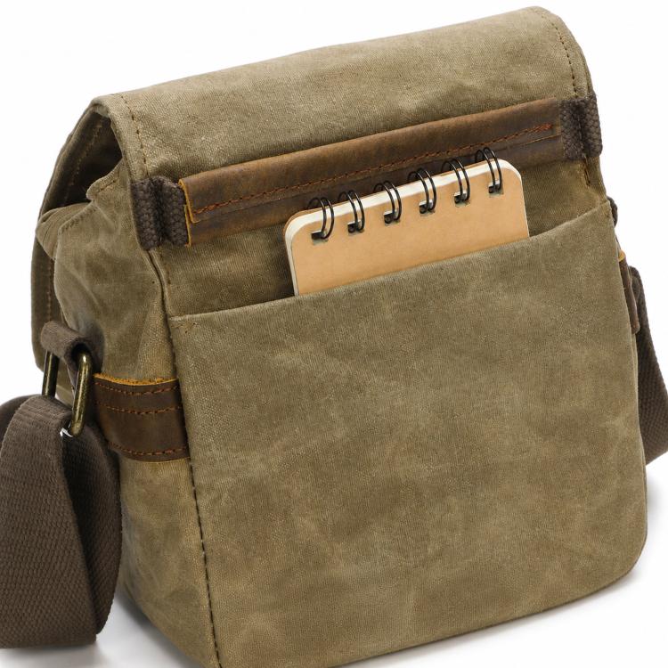 Waxed Canvas Camera Shoulder Bag Waterproof Vintage Messenger Case