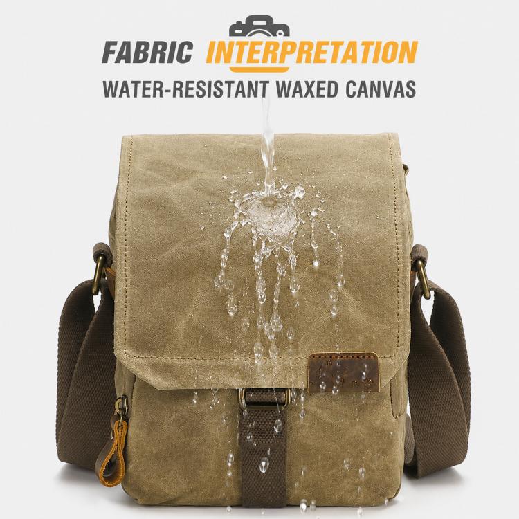 Waxed Canvas Camera Shoulder Bag Waterproof Vintage Messenger Case