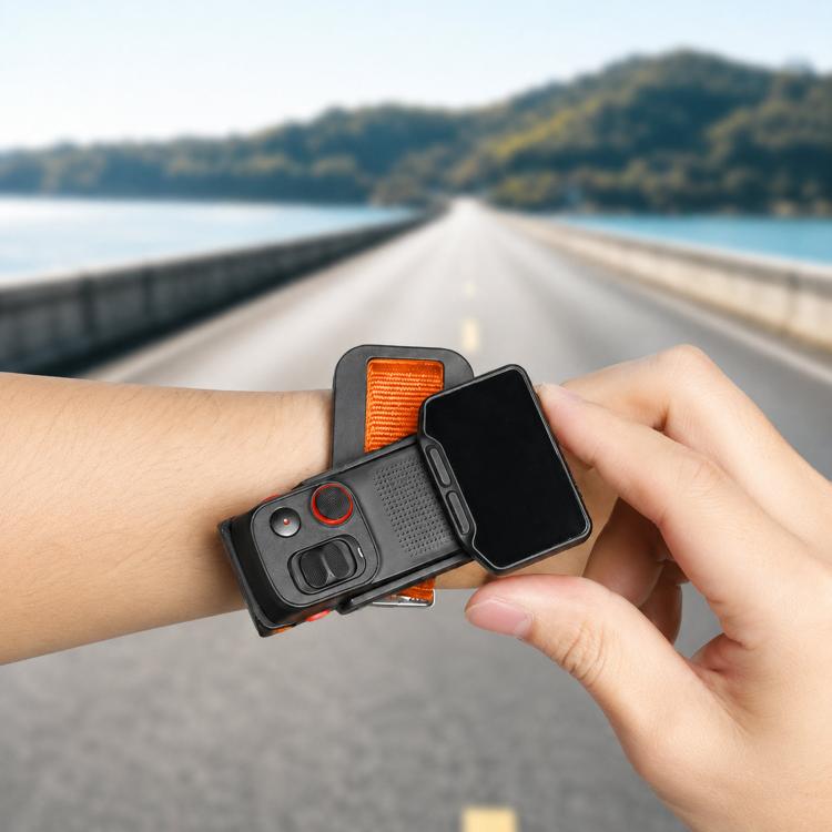 For Insta360 Luna Ultra Wrist Strap Mount Holder Remote Screen Rotating Bracket, Standard (Orange), Standard (Black), Standard (Red White Stripes), Standard (Blue White Stripes), Multi-Angle (Orange), Multi-Angle (Black), Multi-Angle (Red White Stripes...