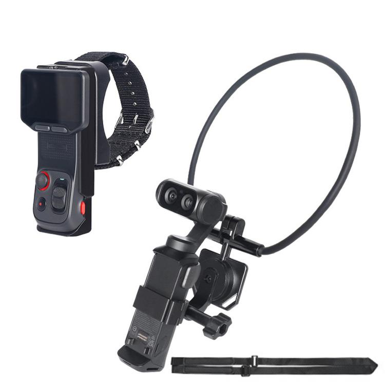 For Insta360 Luna Ultra Neck Mount And Wrist Strap Holder Kit Action Camera And Remote, 4-Piece Set, 5-Piece Set