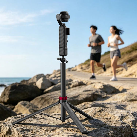 Flymile Ball-head Selfie Extension Rod Tripod For DJI, Insta360, GoPro and Other Action Cameras