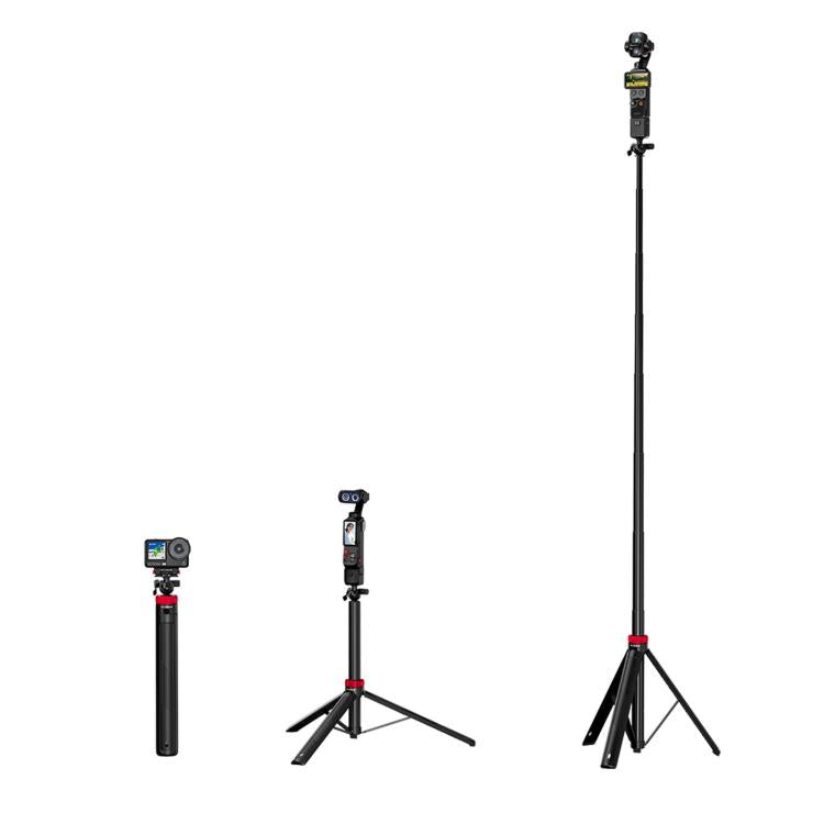 Flymile Ball-head Selfie Extension Rod Tripod For DJI, Insta360, GoPro and Other Action Cameras