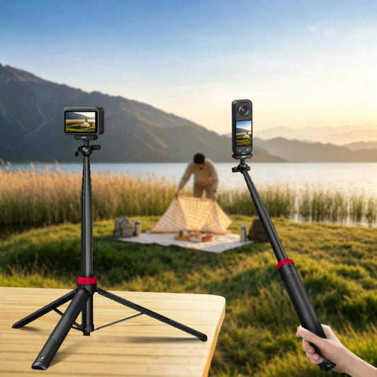 For Insta360 Ace Pro 2 / X5 BRDRC 1.6m Ball Head Quick-Release Tripod Selfie Extension Pole