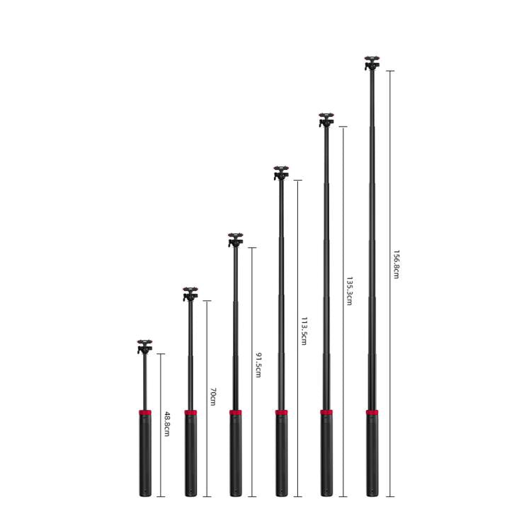 For Insta360 Ace Pro 2 / X5 BRDRC 1.6m Ball Head Quick-Release Tripod Selfie Extension Pole