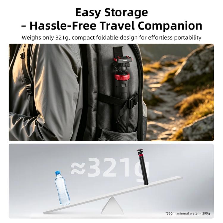 For Insta360 Ace Pro 2 / X5 BRDRC 1.6m Ball Head Quick-Release Tripod Selfie Extension Pole