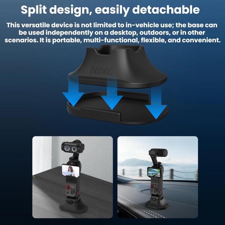 For Insta360 Luna Ultra BRDRC Desktop Detachable Adhesive Mounting Base