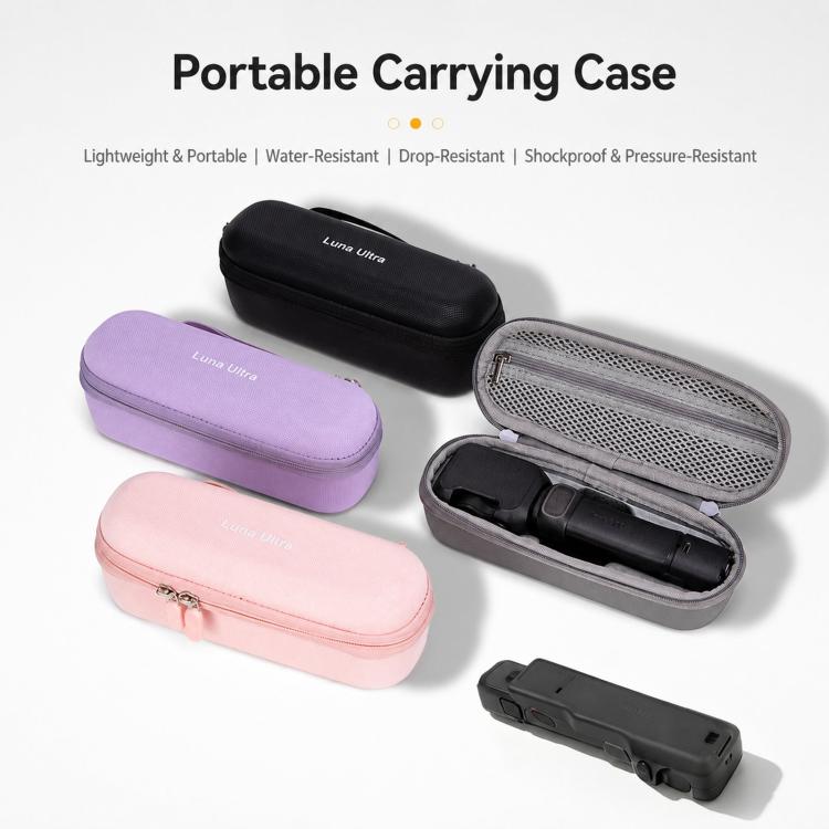For Insta360 Luna Ultra Carrying Case Portable Hard Shell Storage Bag, Black, Gray, Purple, Pink, With Shoulder Strap Black, With Shoulder Strap Gray, With Shoulder Strap Purple, With Shoulder Strap Pink