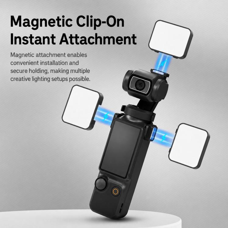 For DJI Osmo Pocket 3 Magnetic Fill Light Dimmable LED Vlog Video Light, Three Lamp, Dual Lamp, Single Lamp
