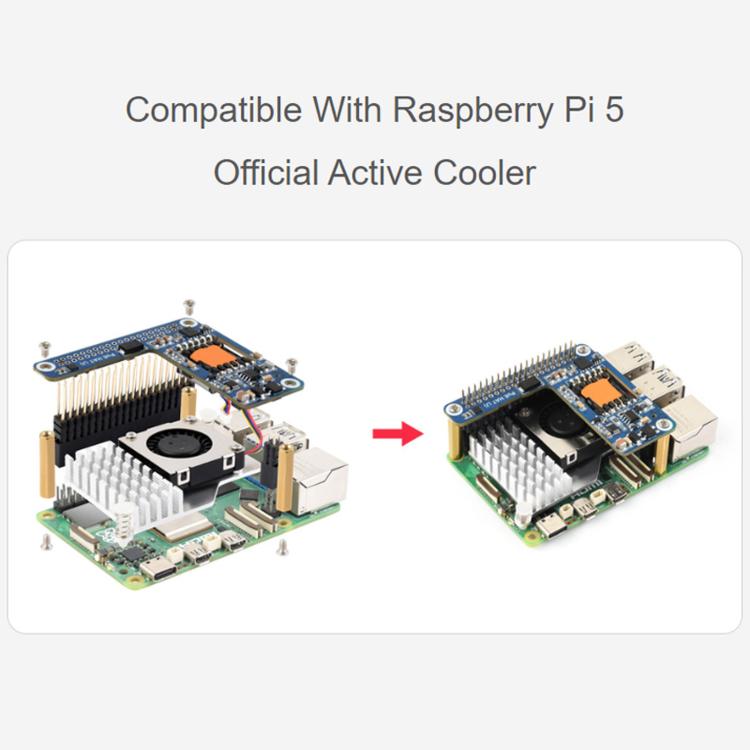 Waveshare 5/CM5 Dedicated PoE(+) Expansion Board For Raspberry Pi, 34611, 34612+ Case