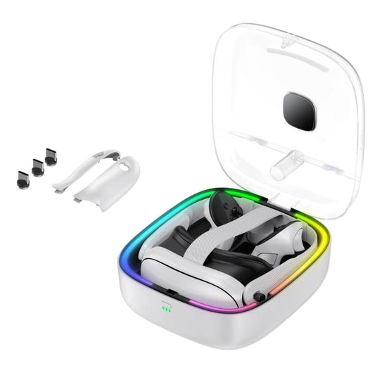 JYS For Meta Quest 3 / 3S VR Controller Magnetic Charging Dock Station, For Meta Quest 3 / 3S