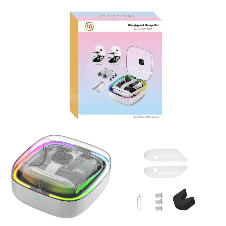 JYS For Meta Quest 3 / 3S VR Controller Magnetic Charging Dock Station, For Meta Quest 3 / 3S