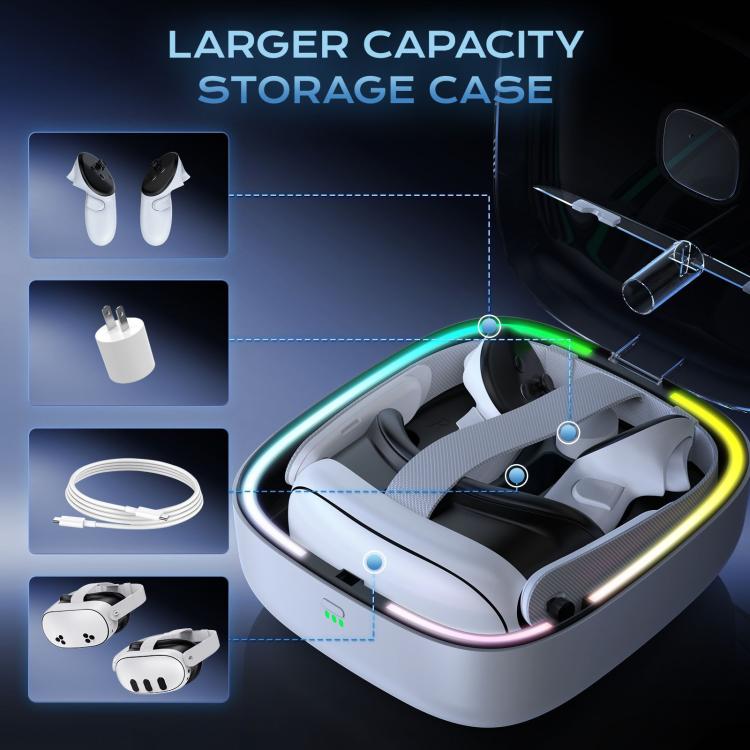 JYS For Meta Quest 3 / 3S VR Controller Magnetic Charging Dock Station, For Meta Quest 3 / 3S