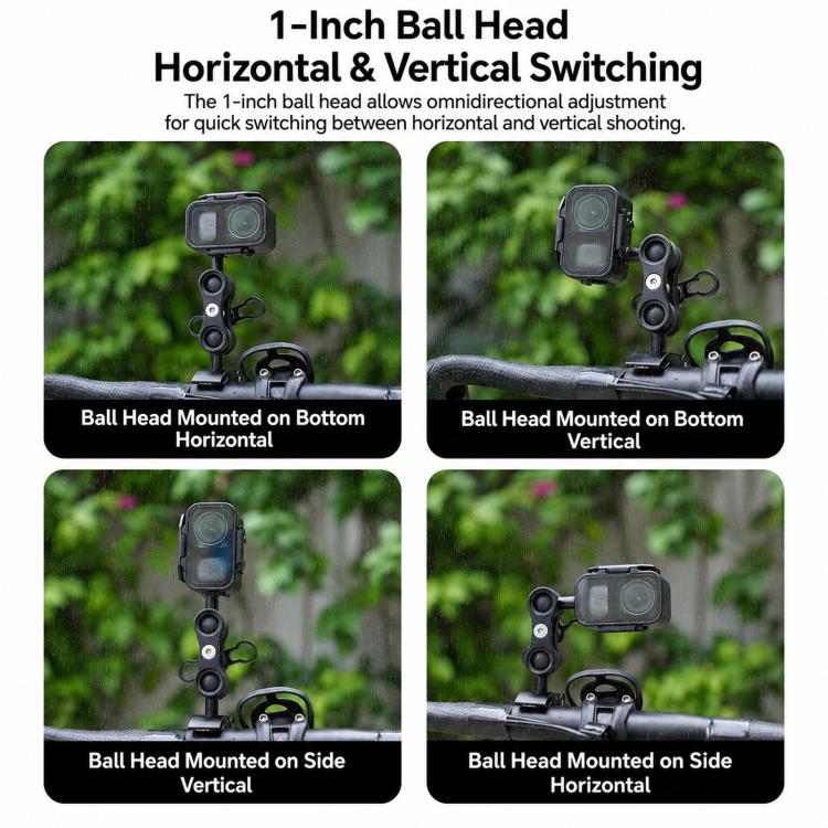 For DJI OSMO Nano FEICHAO 80M Waterproof Housing Case Aluminum Diving Shell, 1 inch Ball Head, Dual-Card Quick-Release, 1/4 inch Threaded