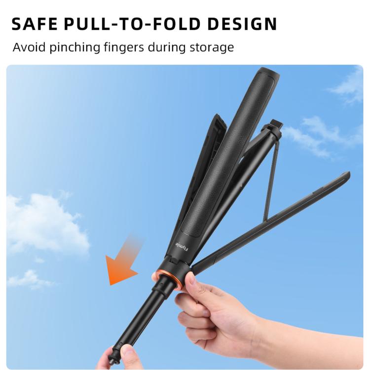 For DJI Osmo Pocket 4P / 3 Flymile 1.6m One-Click Pop-Out Tripod Extension Pole
