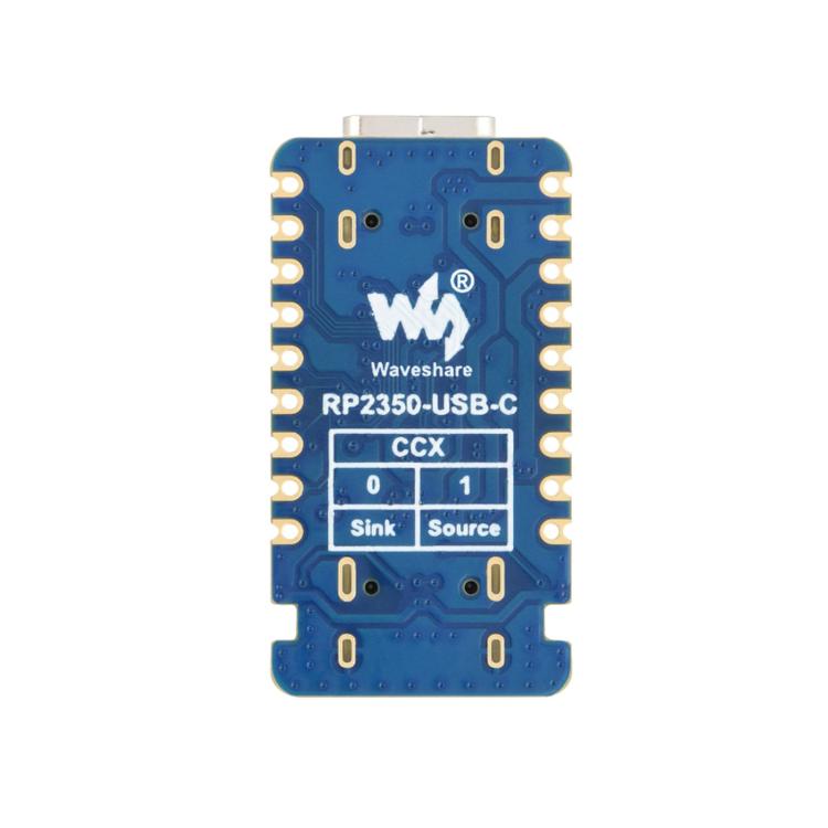 Waveshare RP2350-USB-CM Mini Dual-Core Development Board For Raspberry Pi, PIO-USB Female, PIO-USB Male