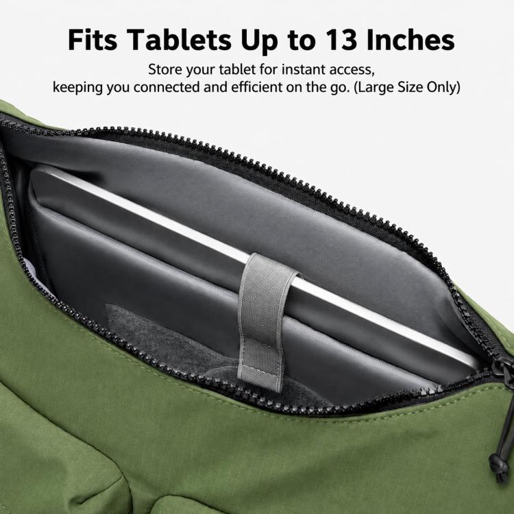 Cwatcun D336 Waterproof Camera Shoulder Bag Crossbody Sling Case For DSLR Mirrorless Camera and Lens, Small Green, Large Green