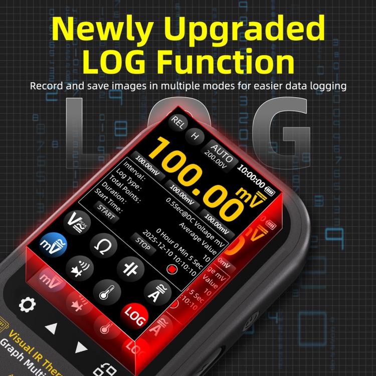 BSIDE SH6 Thermal Imaging Multimeter 2 In 1 Touchscreen High-Precision Infrared Thermal Imager Temperature Meter Electrical Tester, Standard, SH6