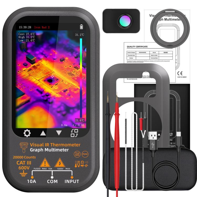 BSIDE SH8 Thermal Imaging Multimeter 2 In 1 Touchscreen HD Infrared Thermometer, SH8