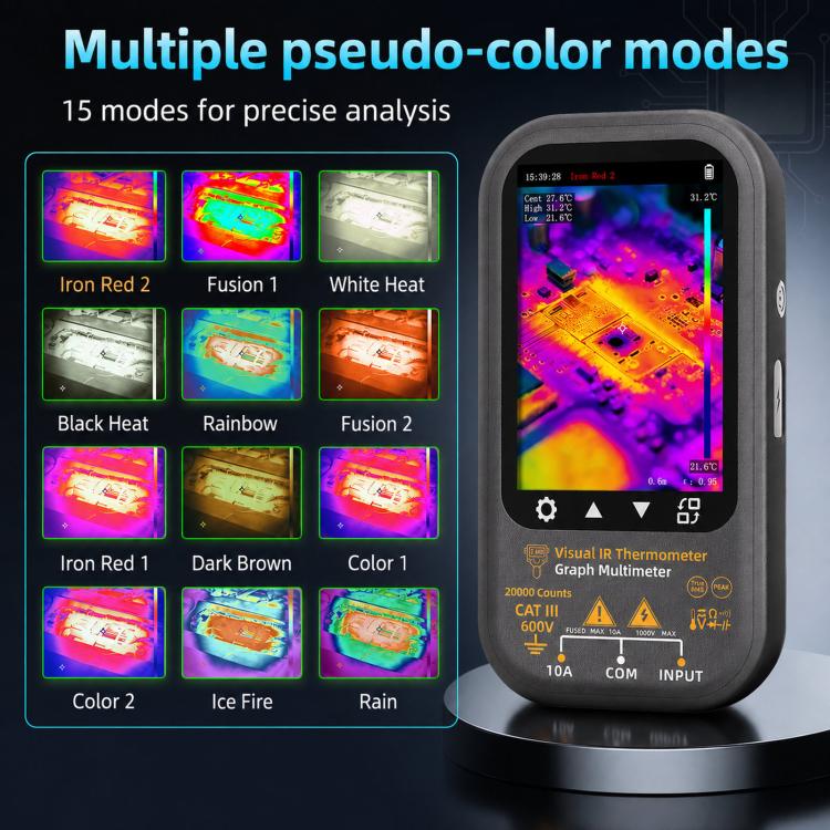 BSIDE SH8 Thermal Imaging Multimeter 2 In 1 Touchscreen HD Infrared Thermometer, SH8