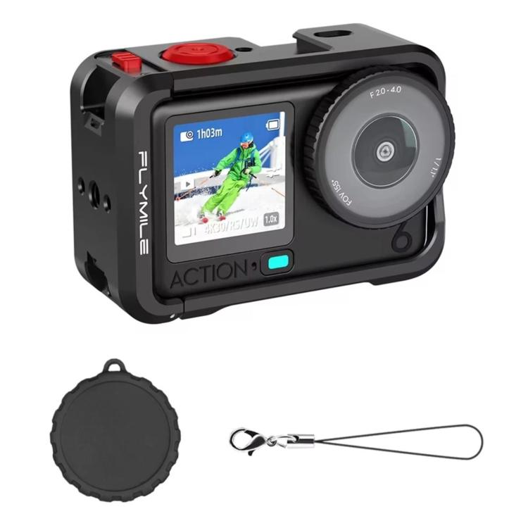 For DJI Osmo Action 6 Flymile Action Camera Metal Protective Case Extension Frame