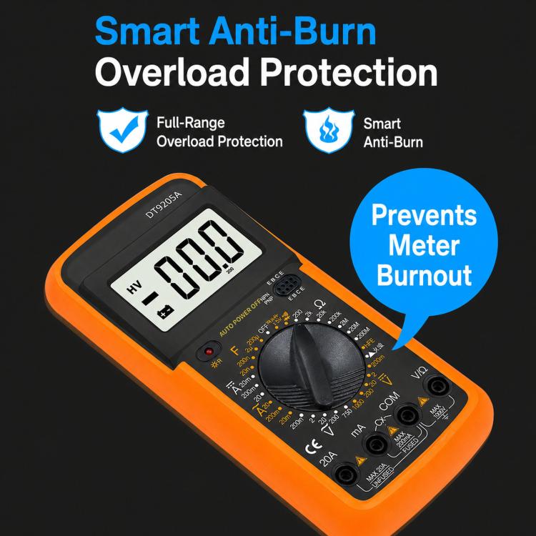 DT9205A  Digital Display Smart Digital Multimeter Current And Voltage Tester, DT9205A