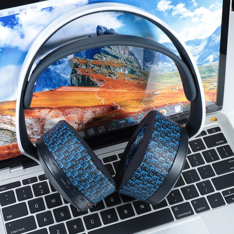 1 Pair Replacement Ear Pads For PS5 Headset Printed Cooling Gel Soft Ear Cushions