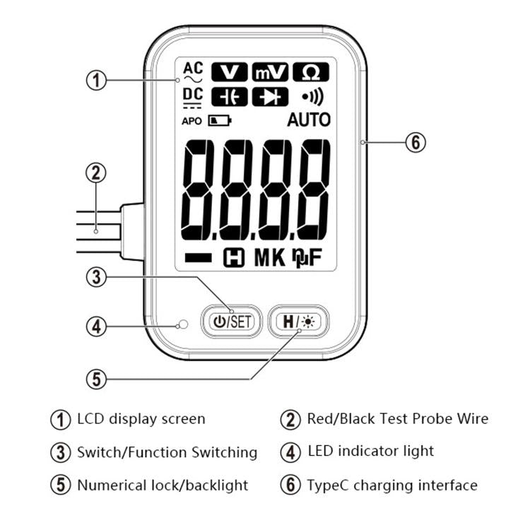 High Precision Digital Wrist Multimeter Portable Smart Voltage & Resistance Tester, K8